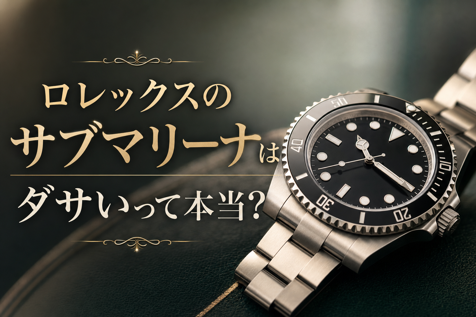 ロレックスのサブマリーナはダサいって本当?