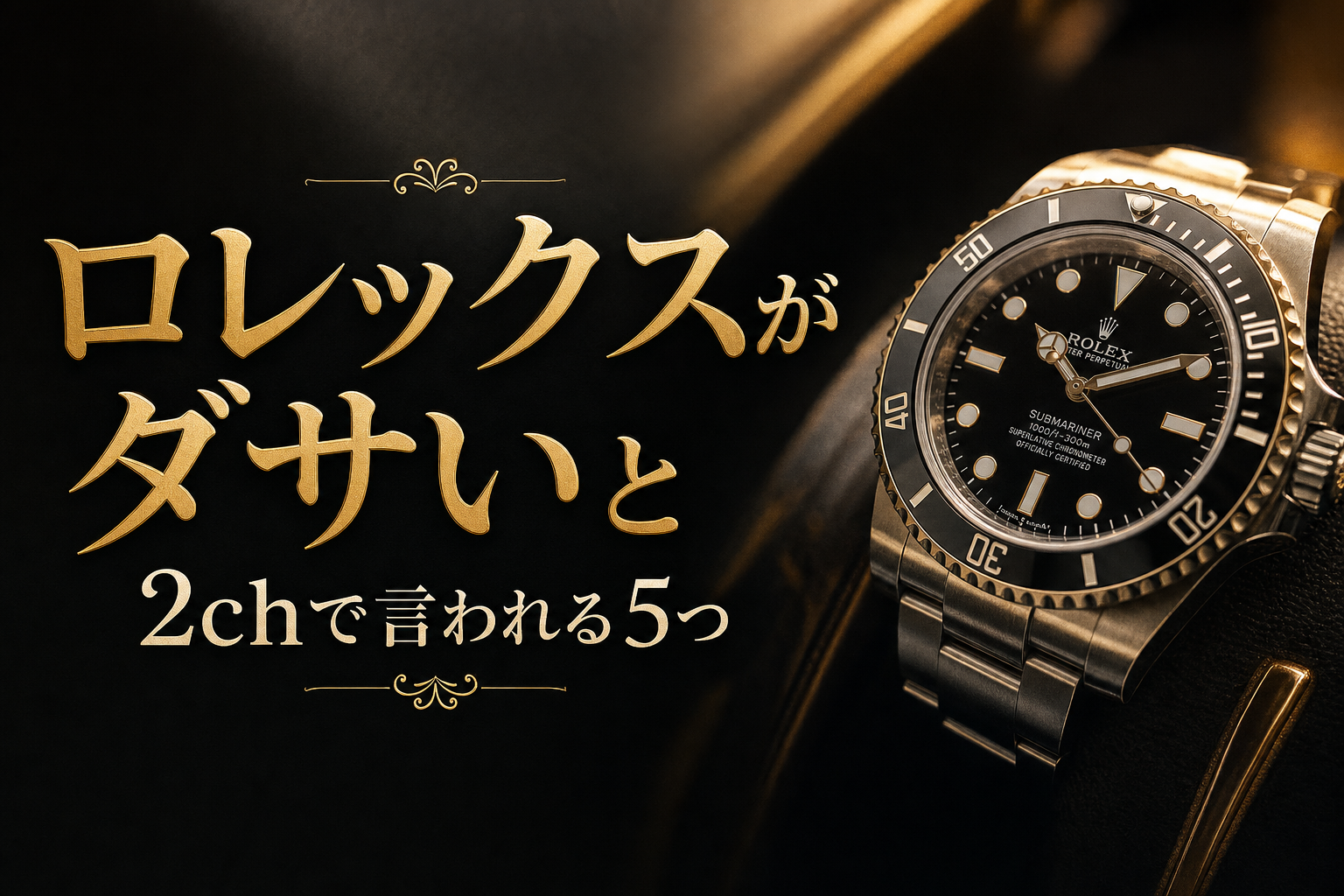 ロレックスがダサいと2chで言われる5つの理由って本当?