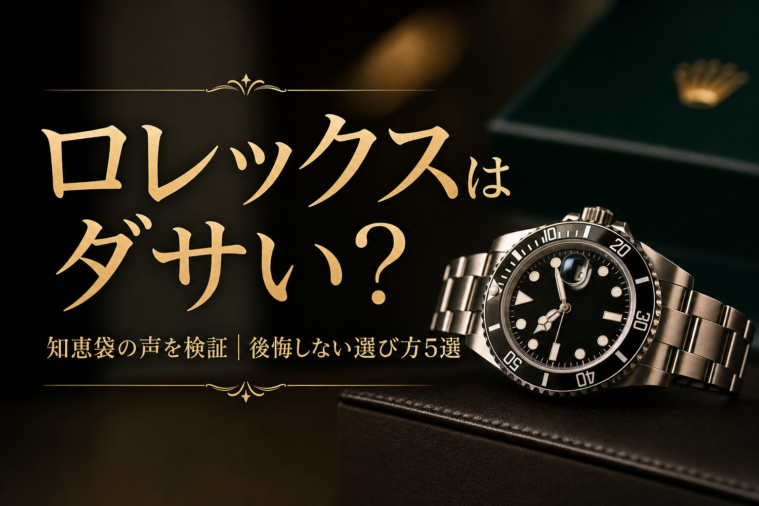 ロレックスはダサい？知恵袋の声を検証｜後悔しない選び方5選