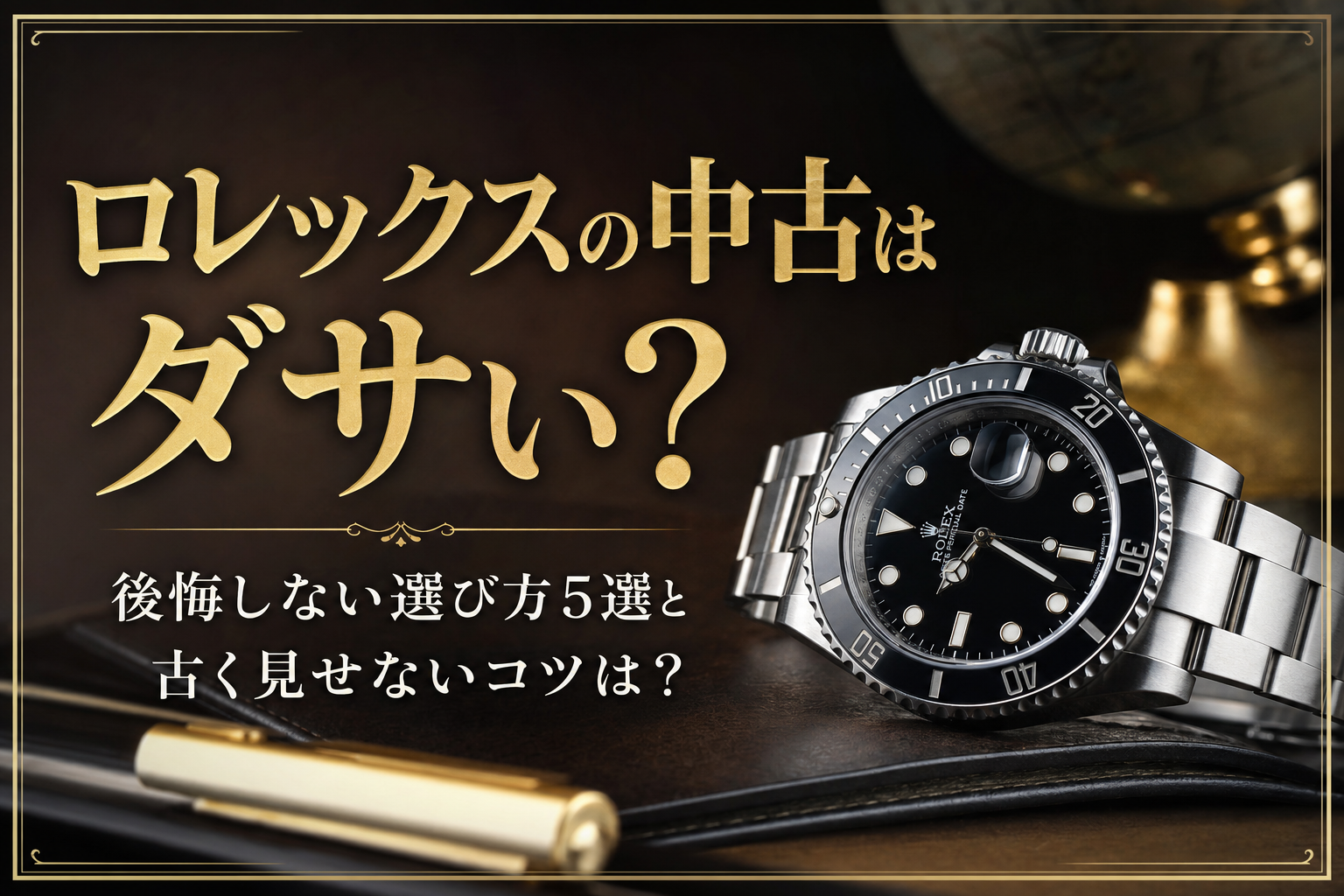 ロレックスの中古はダサい？後悔しない選び方5選と古く見せないコツは？